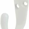 Single Prong Robe Hook White
