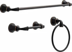 Liberty Delta Lorain 3-Piece Bath Hardware Set Oil Rubbed Bronze