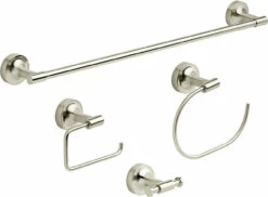 Liberty Voisin 4-Piece Bath Accessory Set Satin Nickel
