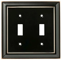 Architectural Double Switch Wallplate Oil Rubbed Bronze