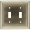 Architectural Double Switch Wallplate Satin Nickel -Liberty Sale LQ W10085 SN UP 94549.1661878135