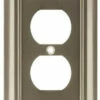 Architectural Single Duplex Wallplate Satin Nickel