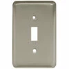 Liberty Single Switch Stamped Round Wall Plate Satin Nickel -Liberty Sale LQ W10245 SN C 48697.1661877515