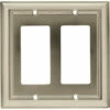 Architectural Double Decorator Wallplate Satin Nickel -Liberty Sale LQ W10536 SN UP 88721.1663607238