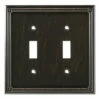 Ruston Double Switch Wall Plate Venetain Bronze 2 Ruston Double Switch Wall Plate Venetain Bronze -Liberty Sale LQ W16045 VBR U 94610.1666030288