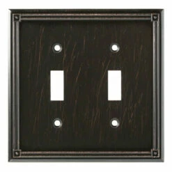 Ruston Double Switch Wall Plate Venetain Bronze