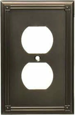 Ruston Single Duplex Wall Plate Heirloom Silver