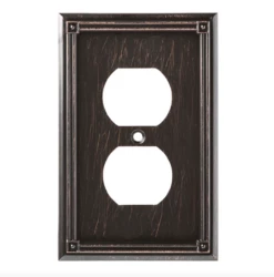 Ruston Single Duplex Wall Plate Venetain Bronze