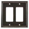 Ruston Double Decorator Wall Plate Venetain Bronze -Liberty Sale LQ W20192 VBR U 33058.1666031175