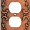 Liberty Classic Lace Single Duplex Wall Plate Sponged Copper -Liberty Sale LQ W35071 CPS C 74797.1661878662
