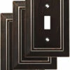 Liberty 3-pack Classic Architecture Single Switch Wall Plate Venetian Bronze -Liberty Sale LQ W35217V VBR C 80792.1661878623