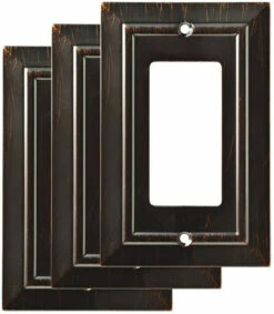 Liberty 3-pack Classic Architecture Single Decorator Wall Plate Venetian Bronze