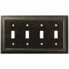 Liberty Classic Architecture Quad Switch Wall Plate Venetian Bronze -Liberty Sale LQ W35227 VBR C 45128.1661878484