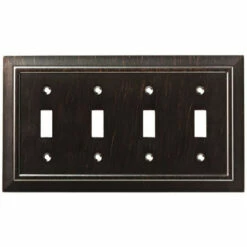 Liberty Classic Architecture Quad Switch Wall Plate Venetian Bronze