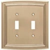 Liberty Emery Double Switch Wall Plate Champagne Bronze -Liberty Sale LQ W36399 CZ C 51056.1661878421