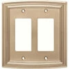 Liberty Emery Double Decorator Wall Plate Champagne Bronze -Liberty Sale LQ W36403 CZ C 63484.1661878319