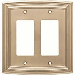 Liberty Emery Double Decorator Wall Plate Champagne Bronze
