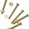 (50 Pack) Brass Plated Steel Slotted Round Head Bolt With Nut -Liberty Sale LS 178 2T 46926.1671743262