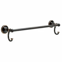 Liberty Delta Portman 18" Towel Bar With Hooks Bronze With Copper Highlights