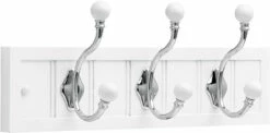 18" Kendra Beadboard 3-Hook Coat And Hat Rail