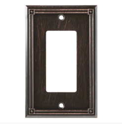 Ruston Single Decorator Wall Plate Venetain Bronze
