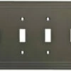 Allen + Roth - 4 Switch Wall Plate - Heirloom Silver - W22987-904 -Liberty Sale allen wallplate 5 35055.1661959139