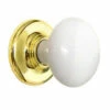 Amerock 1-3/8" Ensembles Porcelain Knob White With Bright Brass -Liberty Sale amerock ensembles white porcelain cabinet knob with bright brass base d31 e5204 30b 2 95293.1657646514