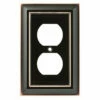 Architect Single Duplex Outlet Cover Plate Oil Rubbed Bronze W10086-OB-UP