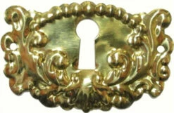 Stamped Brass Victorian Keyhole Cover