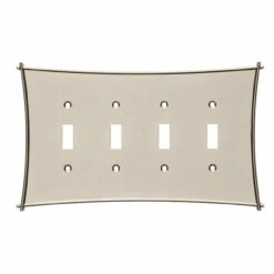 Liberty Bellaire Quad Switch Plate - Vintage Nickel (144065)