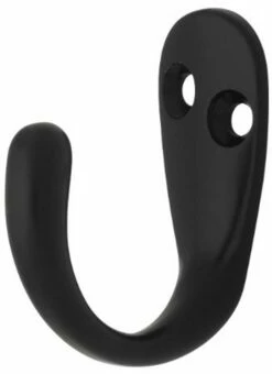 Single Prong Coat Hook - 1-1/2" - Matte Black