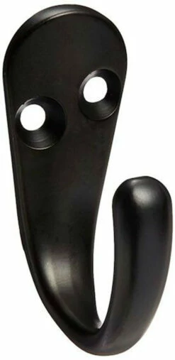 2-PACK Liberty - Single Prong Robe Hook - Flat Black