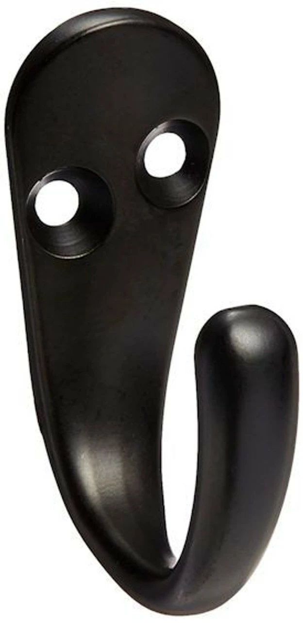2-PACK Liberty - Single Prong Robe Hook - Flat Black 3 2-PACK Liberty - Single Prong Robe Hook - Flat Black