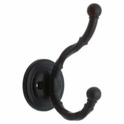 Brainerd 4-1/2" Twisted Coat And Hat Hook, Flat Black 11445