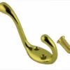 Bright Brass 3-1/2" Two-Prong Diagonal Mount Coat & Hat Hook -Liberty Sale bright brass 3 1 2 two prong coat hat hook p2699 2bp 1 86070.1660139172