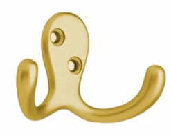 Bright Brass Double Hook 2-3/4" Wide H27-H315BP