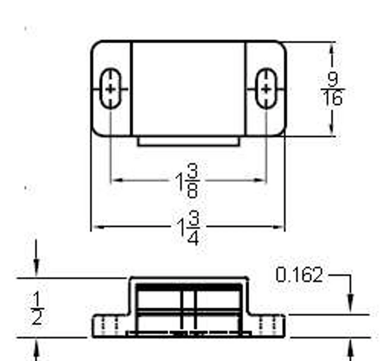 Liberty Brown Magnetic Catch - No Strike - 1 3/4" (Bulk Pricing) 4 Liberty Brown Magnetic Catch - No Strike - 1 3/4" (Bulk Pricing) - Image 2