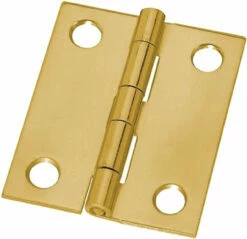 Butt Hinge - Brass Plated - Square 1 1/2" X 1-1/2" H11-H537BBP112