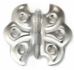Butterfly Cabinet Hinge - Chrome W/ Screws 2-3/16" X 2-3/8"