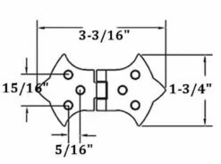 Butterfly Hinge 3 1/8" Bright Brass Trunk Hinge L-H00906-BP-A -Liberty Sale butterfly hinge 3 1 8 bright brass trunk hinge l h00906 bp a 8 72752.1659385174