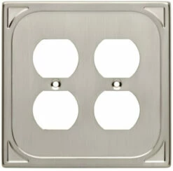 Liberty Cambray Double Duplex Wall Plate - Satin Nickel (144404)