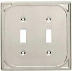 Liberty Cambray Double Switch Wall Plate - Satin Nickel (144406) (W24567-SN-U)
