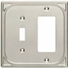 Liberty Cambray Single Switch/Decor Wall Plate - Satin Nickel (144418)