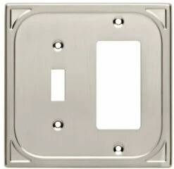 Liberty Cambray Single Switch/Decor Wall Plate - Satin Nickel (144418)