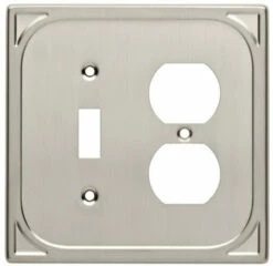 Liberty Cambray Single Switch/Duplex Wall Plate - Satin Nickel (144414)