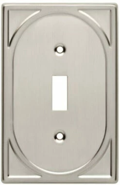 Liberty Cambray Single Switch Wall Plate - Satin Nickel (144416)