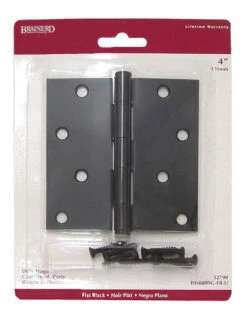 Liberty Carded 4" Square Corner Hinge Flat Black