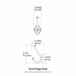 Liberty 2-1/4" Scroll Edge Hook Champagne Bronze -Liberty Sale champage bronze scroll edge hook 2 1 4 3 56132.1660139214