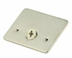 Chrome Strike Plate With Screw For Magnetic Catch 30 X 22mm DL-C1042-3022CP-WS