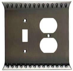 Brainerd- Wadsworth - Heirloom Silver Single Switch / Duplex Wall Plate - W30335-904-CP
